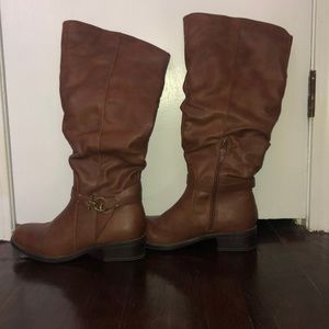 Tall brown boots